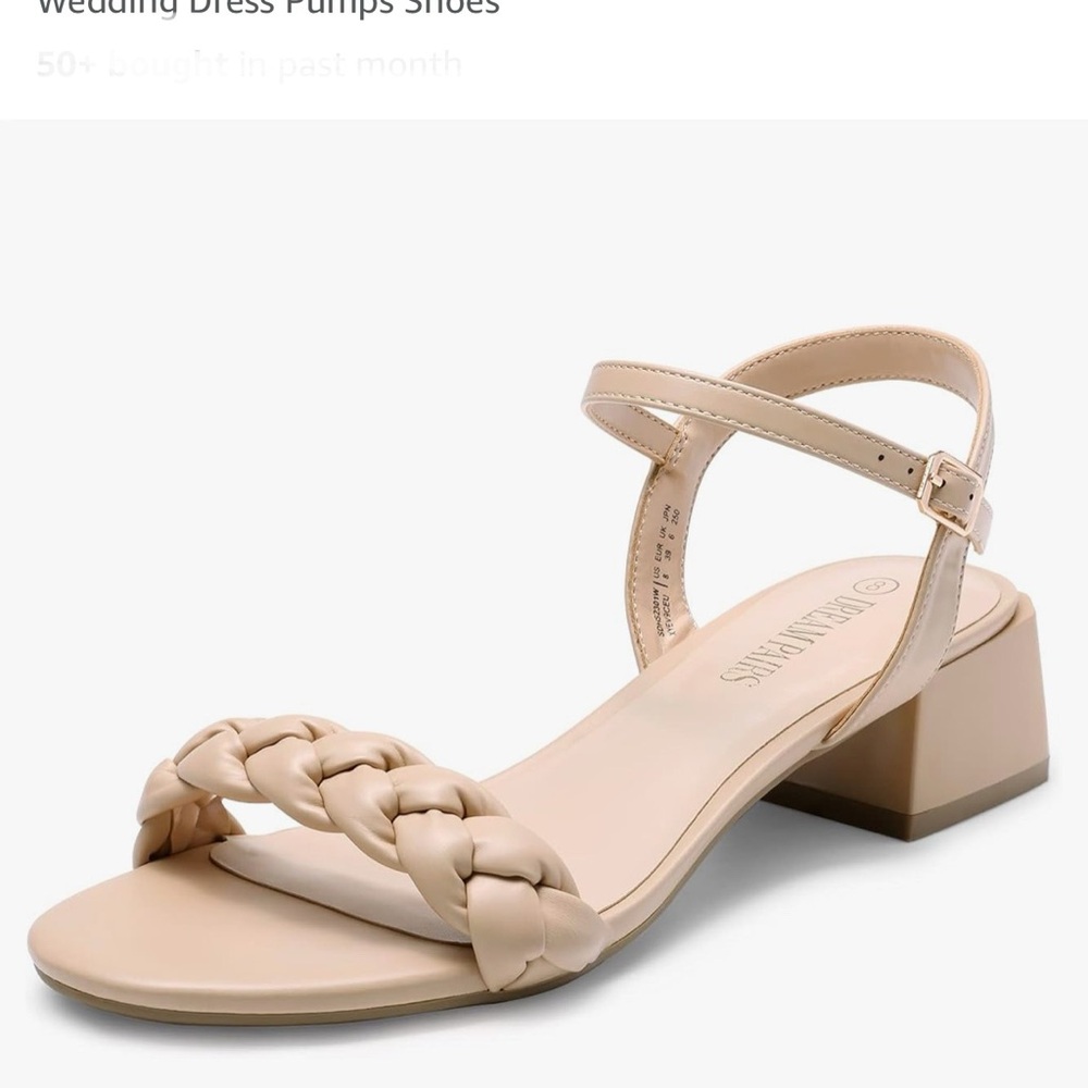 Dream Pairs Women's Braided Strap Sandals - Tan